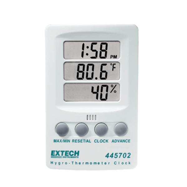 Extech 445702 Hygro-Thermometer Clock
